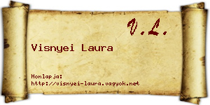 Visnyei Laura névjegykártya